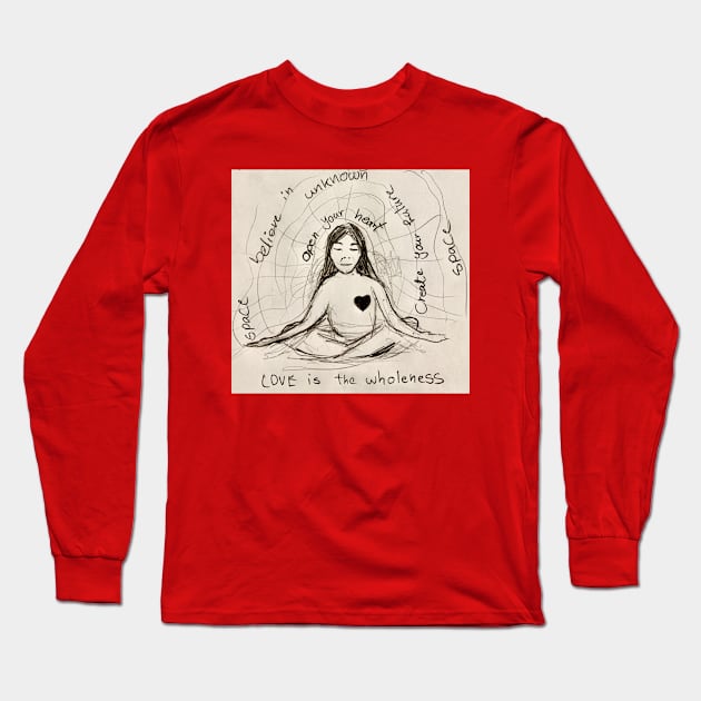 Meditation Long Sleeve T-Shirt by The artist of light in the darkness 